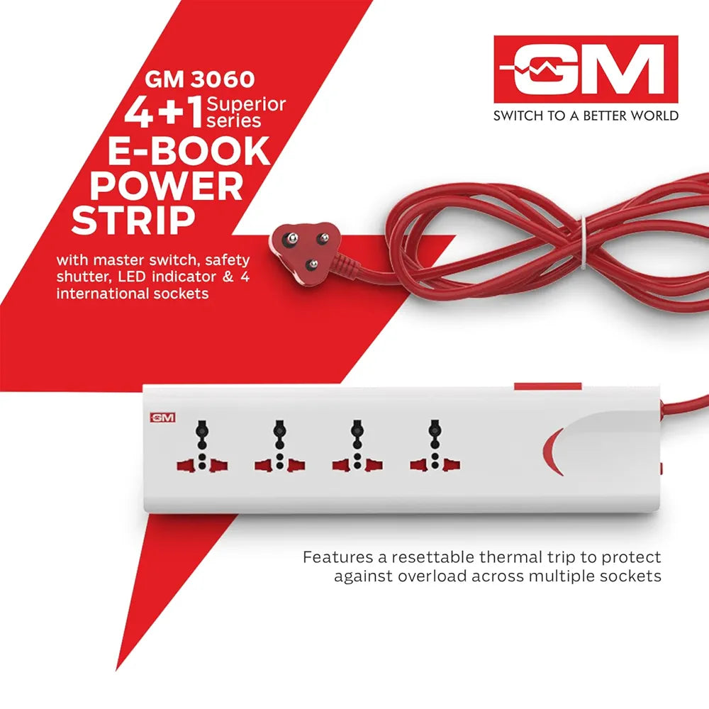 GM E-BOOK 4+1 POWER STRIP GM E-BOOK 4+1 POWER STRIP
